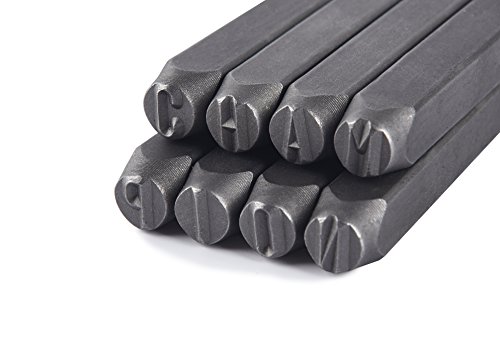 HimaPro Letter and Number Stamp Set 36pcs 40Cr Alloy Steel Metal Stamp Number & Letter Punch Set in a Wooden case (8mm 5/16 Inch) - Image 3