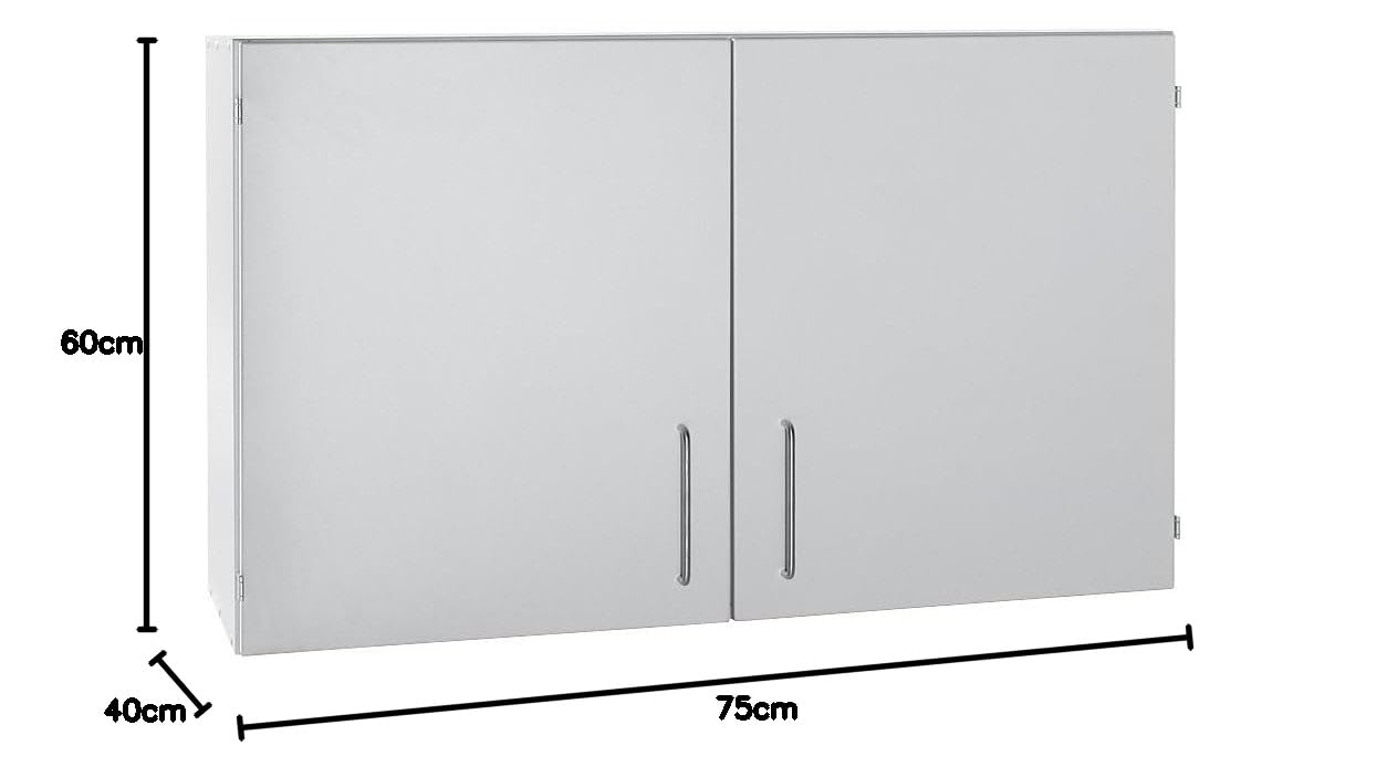 Kaiser + Kraft Labor-Hängeschrank | 1 Flügeltür, BxTxH 600 x 400 x 750 mm
