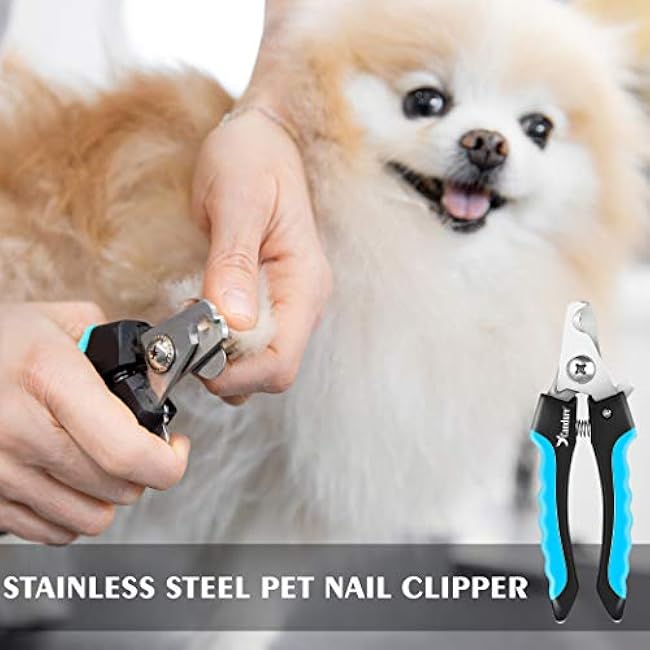 Candure Dog Nail Clippers and Trimmer with Safety Guard to Avoid Over-Cutting Toe Nails Professional Grooming Pet Nail Clipper with Nail File for Small Medium-Large Breeds-29WAw3mG