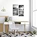 sechars - Black and White Beach Wall Art Seascape Painting Sunrise Scenery Picture Giclee Canvas Print Framed for Living Room Bedroom Bathroom Home Office Wall Decoration