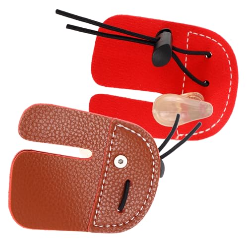 OSOLADY Archery Leather Bowstring Finger Saver Archery Finger Tabs Glove Ergonomic Design Versatile Use