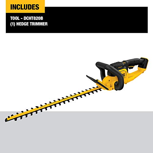 DEWALT 20V MAX Cordless Hedge Trimmer, 22-Inch, Tool Only (DCHT820B)
