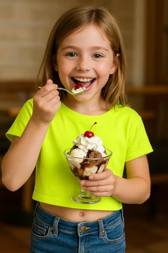 Girls Crop Top Plain T Shirt Soft Feel Comfortable Summer Fashionable Outfit Casual Set Age 5-13 Years2