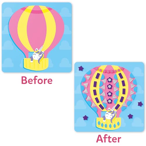 Image of Skillmatics Foam Sticker Art Activity - Unicorns & Princesses, Mess-Free Fun for Kids, 800+ 3D Foam Stickers, DIY Felt Craft Kits, Gifts for Girls & Boys Ages 3, 4, 5, 6, 7