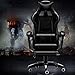 YHNMK Fauteuil De Jeu PC pour Adultes, Fauteuil Gamer avec Massage, Chaise De Bureau avec Repose-Pieds,155° Inclinable Chaise Gaming，pour Les Joueurs D'e-Sports