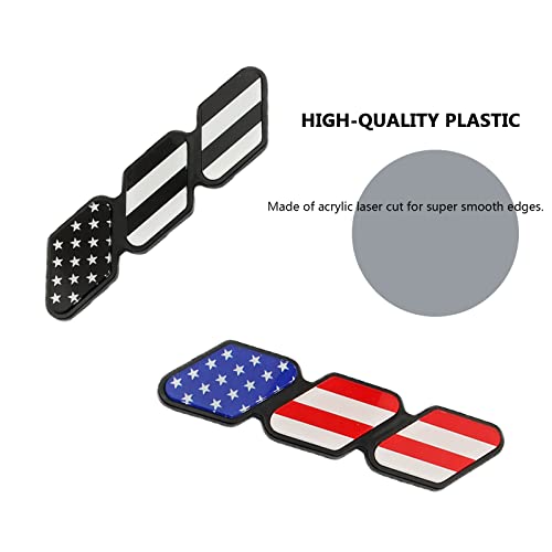 Image of Tri-Color Grille Badge Emblem, Decorative Car Accessory for Toyota Tacoma, 4Runner, Tundra, Sequoia, RAV4, Highlander (Colorful National Flag)