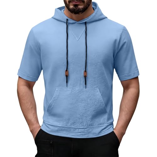 Sweat à capuche homme en lin coton parfait pour vos sorties décontractées