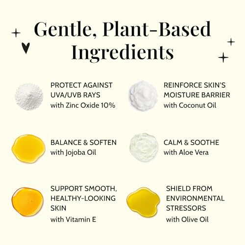 Image of Cristina's Curls Baby & Kids SPF 50 Mineral Sunscreen with Zinc Oxide - No White Cast, Plant-Based Formula with Broad Spectrum Protection - Gentle Face & Body Lotion for the Whole Family - 4 oz