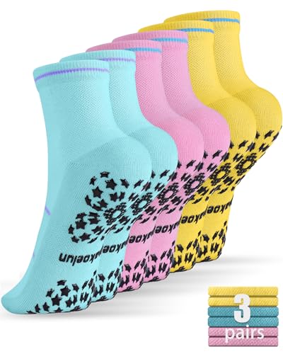 Image of Non Slip Pilates Socks with Grips for Yoga, Barre, Grippy, Hospital, Ballet for Women with Arch Support.