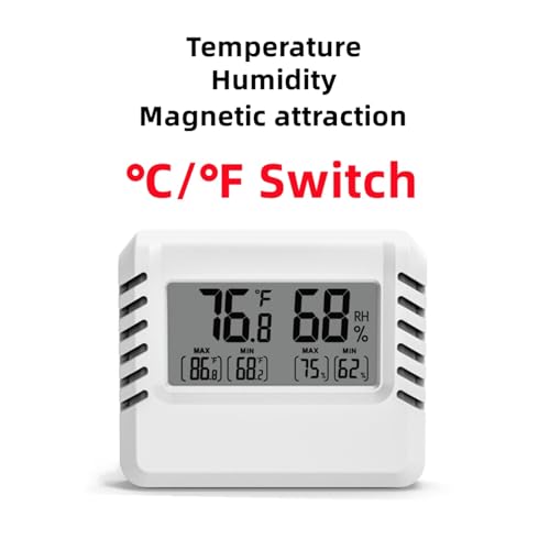 Thermomètre-hygromètre intérieur extérieur LCD Nero