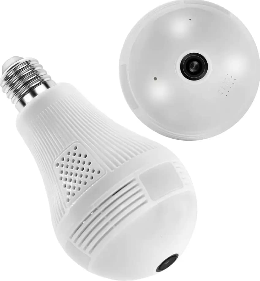 SKY HUB Wi-Fi Full Ultra HD 1080P CCTV Smart Security IP Hidden Camera Led Bulb with Holder Light Vision Spy Indoor Wireless Camera Panoramic Fish Eye Shape V380 Pro (B0BHTJMPLV) Amazon Price History, Amazon Price Tracker