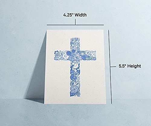 Image of Twigs Paper Christian Cross Greeting Cards, 12 Blank Note Cards