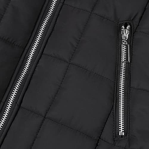 Women Jackets, Dressy Jackets For Women Plus Size Lightweight Long Hoodie Zipper Slim Fit Parka Jacket Women Faux Leather Blazer Womens Jackets Lightweight Casual Black #TOP6