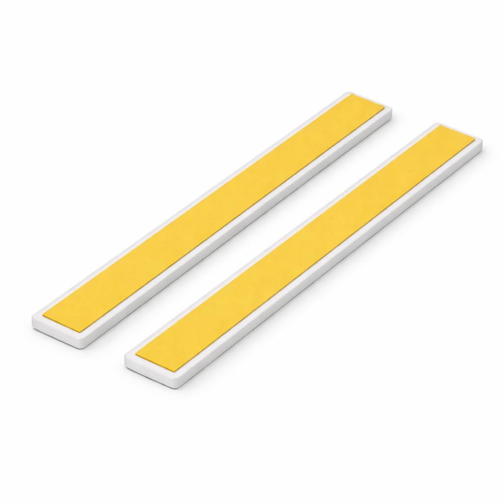 White PVC Flat Bar DIY Trim, 25mm x 1 Metre Moisture Resistant Plastic Strip for Window Door and Flooring Edge Edging Finish (2)