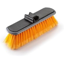 Medium Bristle Deck Scrub Brush - Composite Deck Brush Head & Vinyl Siding Brush // Boat Scrub Brush, Roof Brush for Extension Pole // Exterior, Patio & Deck Cleaning Brush Pole Sold Separately