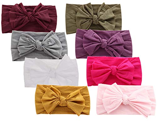 Image of Baby Bow Headbands Turban Knotted, Girl's Hairbands for Newborn,Toddler and Childrens (Multi)