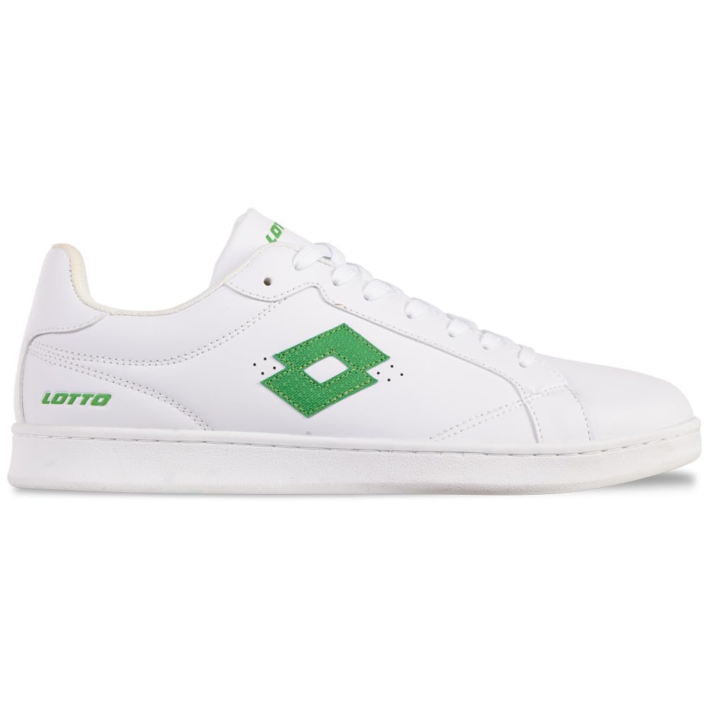 Lotto JAMBOL Unisex Trainers, White/Green, 37 EU, White Green, 5 UK