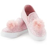 K KomForme Toddler Girls Boys Shoes Little Kids Slip on Canvas Sneakers for Running/Walking