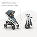 UPPAbaby Vista V3 Stroller - Full-Size Single-to-Double Stroller System - Toddler Seat, Bug Shield, Rain Shield, and Storage Bag Included - Callum (Stone Blue/Silver Frame/Sand Leather)
