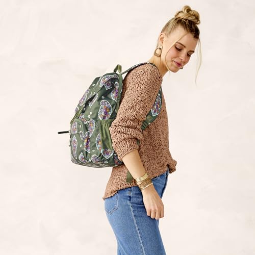 Image of Vera Bradley Women's Ripstop Berkhill Backpack, Kew Gardens Green, One Size