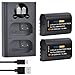 Produktbild PowerTrust 2Pcs 2280mAh DMW-BLK22 Akku und LED Dual Ladegerät für Panasonic LUMIX DC-S5, S5II,S5 IIX, S5K,S5M2,GH5 II, GH5 Mark II,GH6