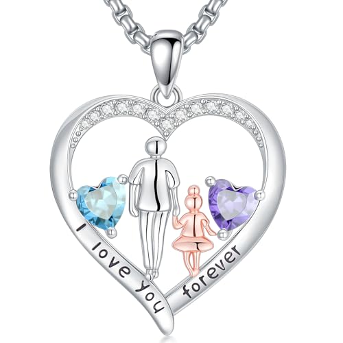 Zoeniya To My Daughter From Dad/Father,Daughter �a���΃y���_���g�l�b�N���X I Love You Forever Love Heart Jewelry �N���X�}�X �o�����^�C�� ��̓� �a�����M�t�g ���� ��
