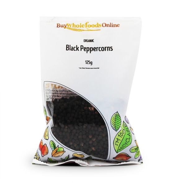 Buy Whole Foods Organic Peppercorns Black (125g)