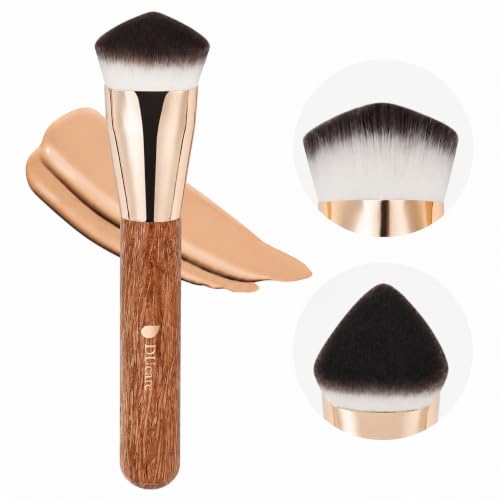 DUcare Angled Foundation Brush Cheek Hugging Contour Brush Makeup Brush for Cream Contour Liquid Bronzer & Sculpting, Precision Face Shaping(Triangle)