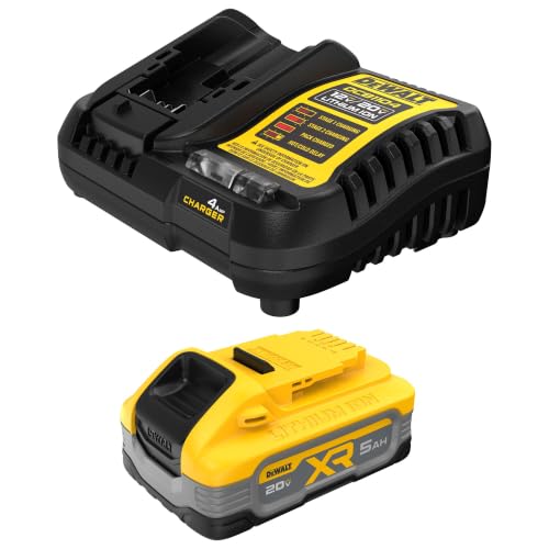 DEWALT Powerstack 20V MAX Battery Starter Kit, Rechargeable, 5Ah, Lithium Ion (DCBP520C)