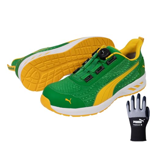 プーマ安全靴#64.408 25.5cmグライドグリーンディスクロー プーマ] 安全靴 グライド ディスク ローカット グリーン 25.0cm