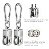 Cable Pulley Wheel for Rope with Carabiner,Ball Bearings, Smooth No Noise, 360 Swivel Small Wire Pulley for Pulley System Lifting, DIY Home Gym, Winch, 1 Pack