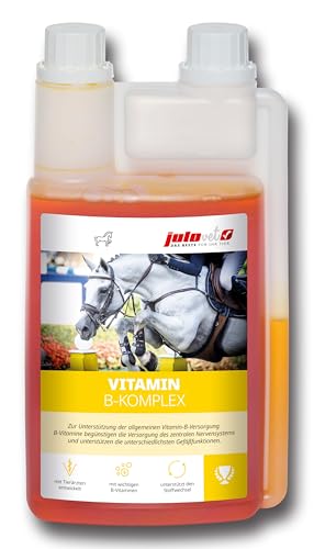 JuloVet Vitamin B-Komplex | 1 l | Ergänzungsfuttermittel für Pferde | Mit essenziellen B-Vitaminen
