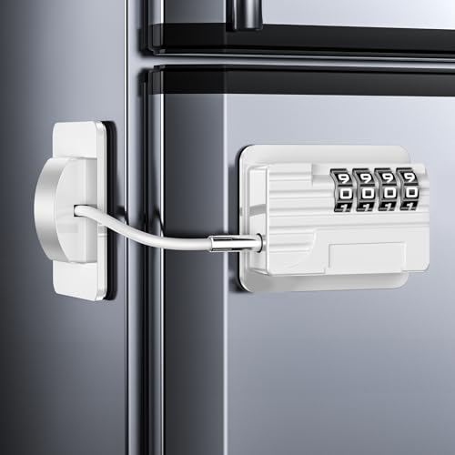 Image of 2025 New Refrigerator Locks with Combination - Child Proof Fridge Locks for Kids and Aldult with 4 Code, Cabinets Safety Door Lock for Freezer and Drawers, Windows - No Tools Need or Drill (Patent)