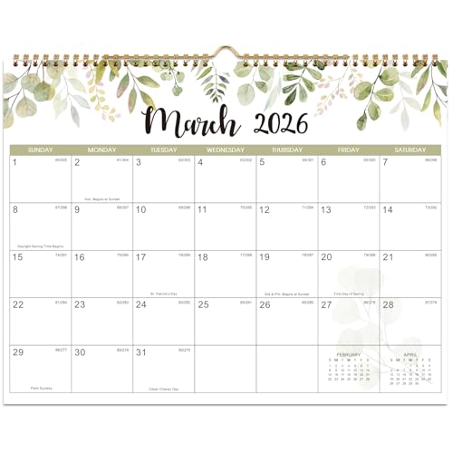 2026 Calendar - 2026 Wall Calendar 12 Month from Mar. 2026 to Dec. 2026, 14.8'' x 11.5'', 2026 Monthly Planner with Ample Blocks for Writing, Calendars 2026
