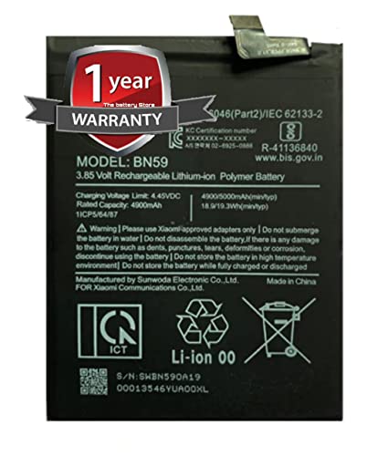 Image of Original BN59 Battery for Redmi Note 10S (Redmi Note 10) M2103K19G, M2101K7BG Battery with 1 Year Warranty*** (P35)