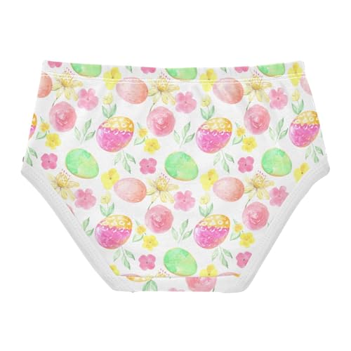 Joisal Toddler Girls Underwear 2t Cotton Cute Panties Girl Print Briefs Kids Undies Flowers Easter Eggs2