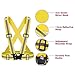 Fepdiu High Visibility Reflective Vest Safety Vest Running Reflective Gear Adjustable Reflective Vest for Walking,Jogging,Hiking,Night Cycling (Golden)