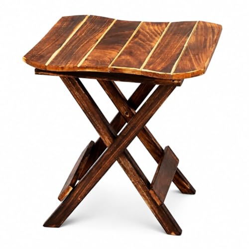 Image of Wooden Folding Table for Daily Use | Multipurpose Portable & Space Saving Small Folding Table for Daily Use Easy to Fold & Store | Coffee Table for Living Room | (X Squer)
