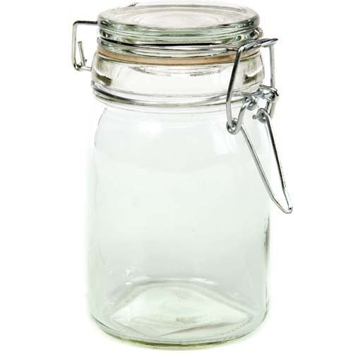 Creative Hobbies Clear Glass Jars With Locking Lids - 4.5