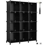 ANWBROAD Cube Storage Organizer 12-Cube DIY Closet Storage Cabinet Book Shelf Kids Organizers and St