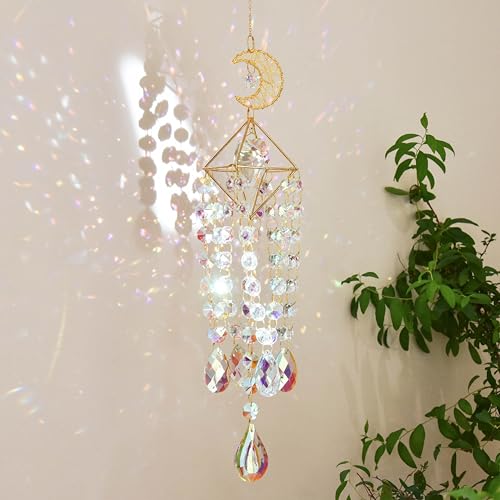 Ahorra 40% en Atrapasueños Colgante de Luna y Amor con Cristal