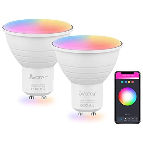 Avatar Controls GU10 Smart Bulb, Alexa gu10 LED Bulbs Cool Warm White&RGB, Music Sync RGBCW Colour Dimmable WiFi Spotlights Compatible with Google Home, Updated (2700K-6500K) [Energy Class G] Cover