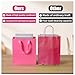 Pikalon 6 pcs Neon Pink Gift Bags with Handles, Medium 8.66