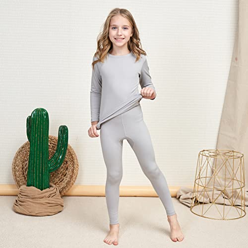 Girls Thermal Underwear Set Ultra Soft Fleece Lined Kids Long Johns Top Bottom Thermals Kids Base Layer Winter Warm2