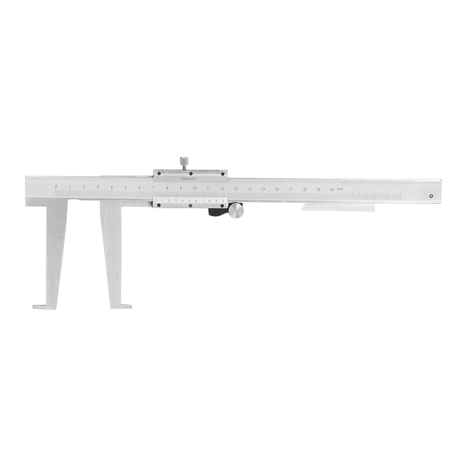 Calibrador Vernier Calibre de Diámetro Interior de Acero Al Carbono Rango de 0-200 Mm Herramienta de Medición de Ranura Interior de Lectura Mecánica de 0,02 Mm para Inspección de Ranuras y