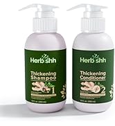 Herbishh Ginger Extract Thickening Shampoo and Hair Conditioner for Hair Thickening | Suitable fo...