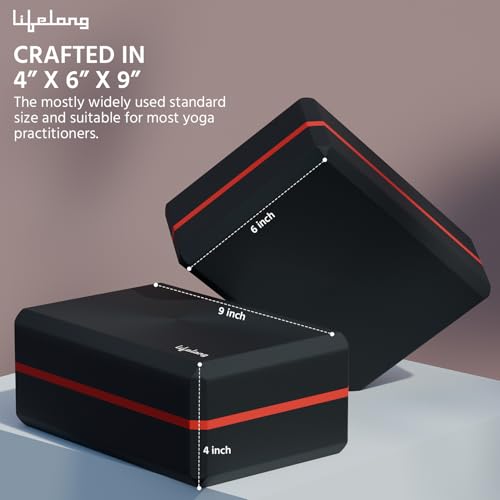 Lifelong Yoga Blocks - Dual Colour Yoga Bricks Pack of 1 for Men & Women, Balancing Yoga Bricks with EVA Foam & Soft Surface, Triple Layer for Balance, Support & Cushion-Exercise Equipment for Home 3 41nJF8oRV6L