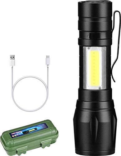 BM Ecom Led Flashlight Rechargeable USB Mini Torch Light, Ultra Brightest Small Flash Light Handheld Pocket Compact Portable Tiny Lamp with COB Side Lantern, High Powered Tactical Travel Flashlights 1 Pack (B0CFCNKYZF) Amazon Price History, Amazon Price Tracker