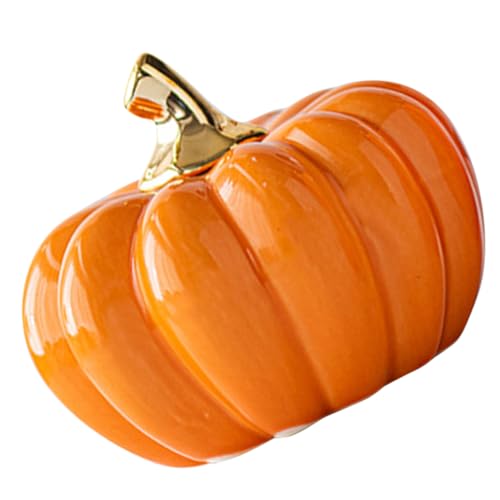 PRETYZOOM Nordic Ceramic Pumpkin Halloween Pumpkins Halloween Home Decor Halloween Table Decorations White Pumpkin Layout Pumpkin Decor Dining Table Ceramics Ornaments