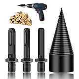 Holzspalter-Bohrer, Multifunktionsschraubenteilung Holzbohrer,Schwerlastbohrer,Holzbrecher,für Splitter Holzspalter Holz Handspalter Log Spalter Brennholzspalter (32mm)